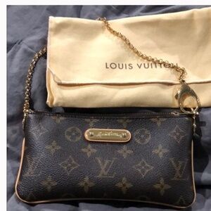 Vintage Louis Vuitton Pochette , Brown , 7.5 X 4 X 1